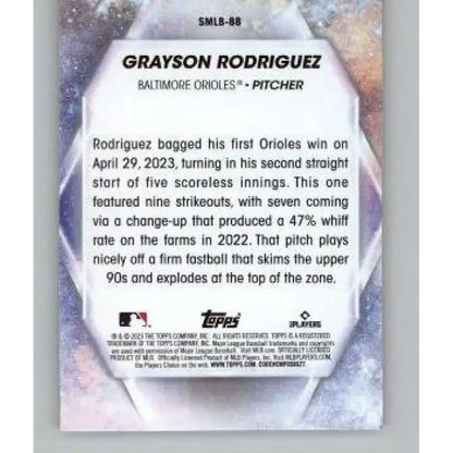 2023 Topps Update Series Stars of MLB #SMLB-88 Grayson Rodriguez NM-MT Baltimore Orioles Baseball Card - Baseball Card