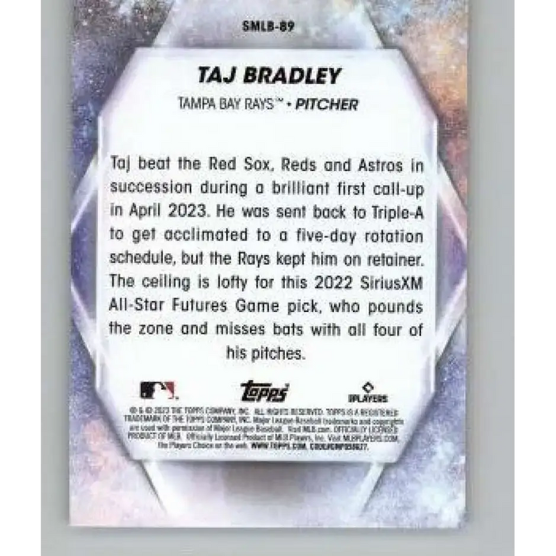 2023 Topps Update Series Stars of MLB #SMLB-89 Taj Bradley NM-MT Tampa Bay Rays Baseball Card - Baseball Card Single