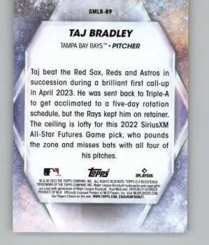 2023 Topps Update Series Stars of MLB #SMLB-89 Taj Bradley NM-MT Rays ID:67616 - Baseball Card Single