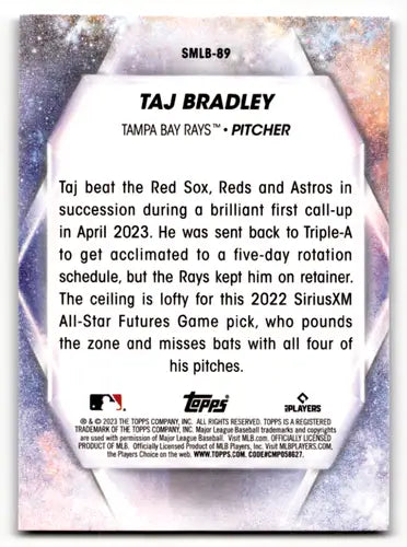 2023 Topps Update Series Stars of MLB #SMLB-89 Taj Bradley NM-MT Rays ID:63815 - Baseball Card Single