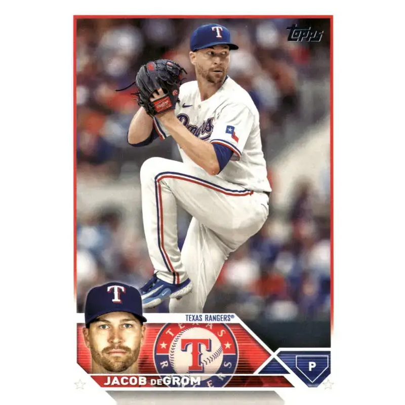 2023 Topps Update Series #US100 Jacob deGrom NM-MT Texas Rangers Baseball Card - Baseball Card Single