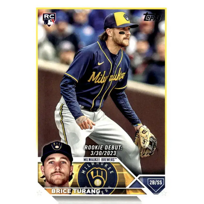2023 Topps Update Series #US101 Brice Turang NM-MT Milwaukee Brewers Baseball Card - Baseball Card