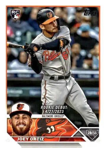 2023 Topps Update Series US103 Joey Ortiz baseball card Orioles rookie Near Mint