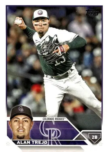 2023 Topps Update Series US104 Alan Trejo baseball card with original gloss near mint