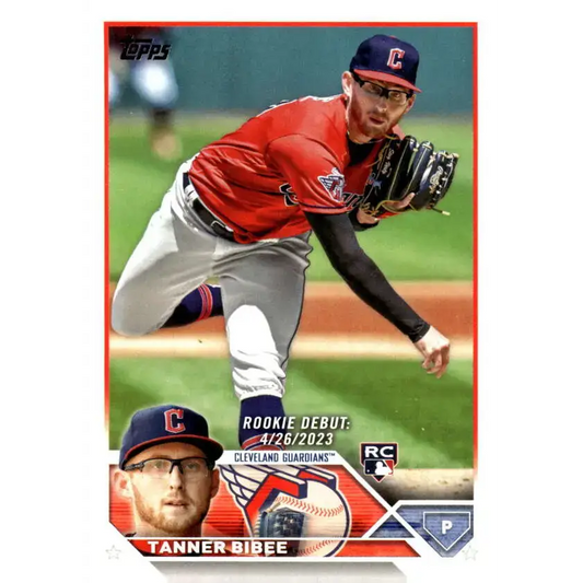 2023 Topps Update Series #US107 Tanner Bibee NM-MT Cleveland Guardians Baseball Card - Baseball Card