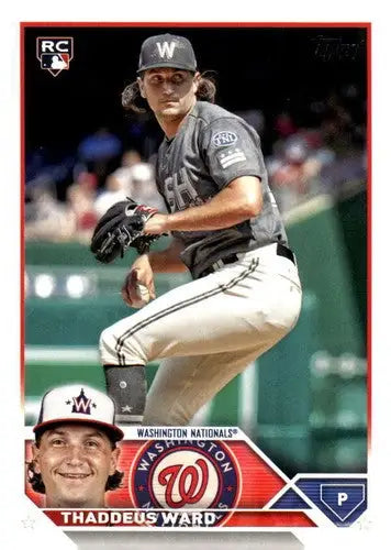 2023 Topps Update Series #US111 Thaddeus Ward NM-MT RC Rookie Nationals ID:67053 - Baseball Card Single
