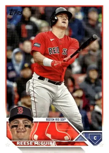 Reese McGuire 2023 Topps Update Series baseball card with original gloss Red Sox ID 65704