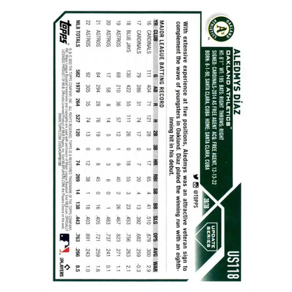 2023 Topps Update Series #US118 Aledmys Diaz NM-MT Oakland Athletics Baseball Card - Baseball Card