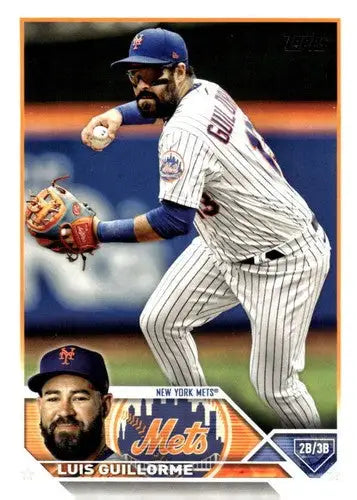 Original gloss 2023 Topps Update Series US121 Luis Guillorme Mets baseball card