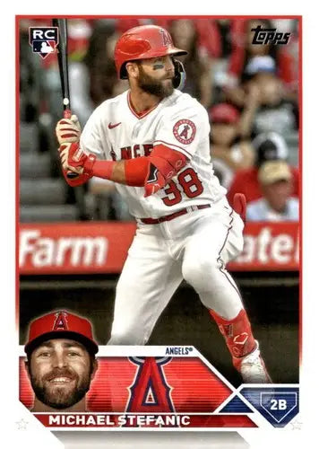 2023 Topps Update Series #US124 Michael Stefanic NM-MT RC Rookie Angels ID:67655 - Baseball Card Single