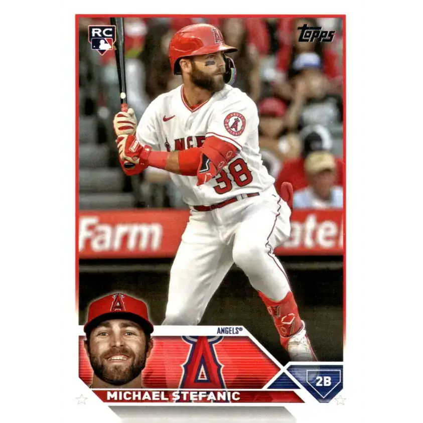 2023 Topps Update Series #US124 Michael Stefanic NM-MT RC Rookie Los Angeles Angels Baseball Card - Baseball Card