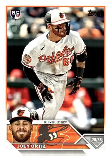 Joey Ortiz baseball card from 2023 Topps Update Series original gloss mint rc rookie
