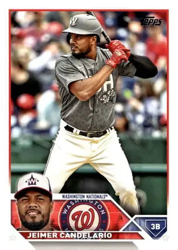 2023 Topps Update Series #US129 Jeimer Candelario NM-MT Nationals ID:67002 - Baseball Card Single