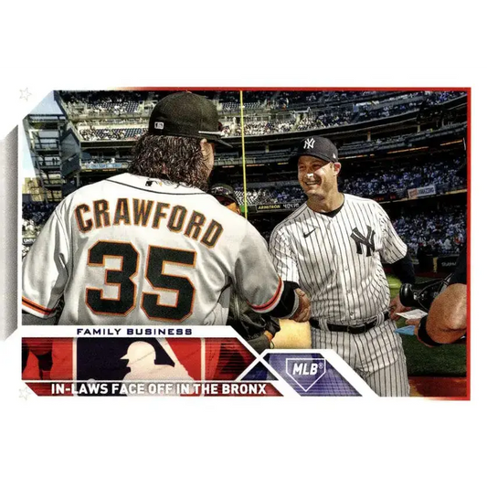 2023 Topps Update Series #US134 Gerrit Cole/Brandon Crawford NM-MT New York Yankees Baseball Card - Baseball Card Single