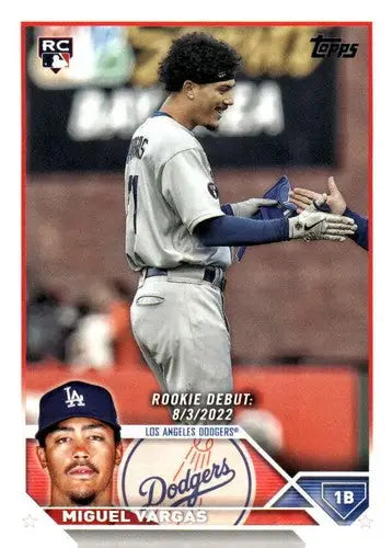 2023 Topps Update Series #US142 Miguel Vargas NM-MT Dodgers Rookie Debu ID:63834 - Baseball Card Single