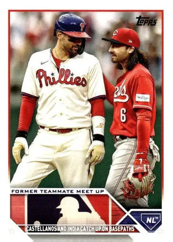 2023 Topps Update Series NFL baseball card featuring Nick Castellanos and Jonathan India