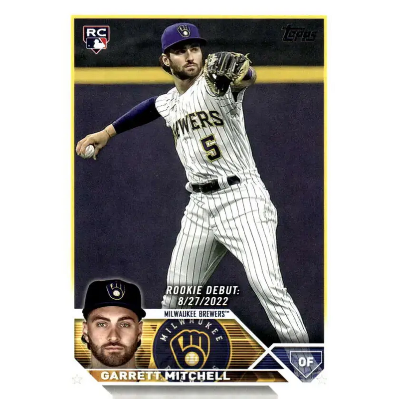 2023 Topps Update Series #US148 Garrett Mitchell NM-MT Milwaukee Brewers Baseball Card - Baseball Card Single