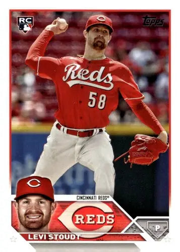 Levi Stoudt baseball card from Topps Update Series 2023 with original gloss NM-MT RC