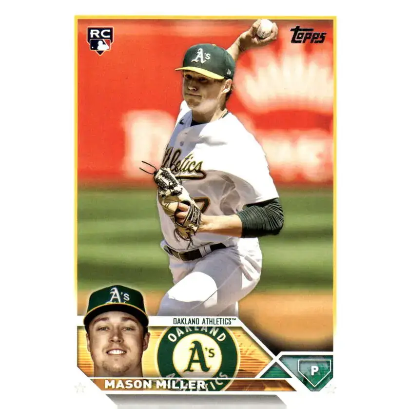 2023 Topps Update Series #US15 Mason Miller NM-MT RC Rookie Oakland Athletics Baseball Card - Baseball Card