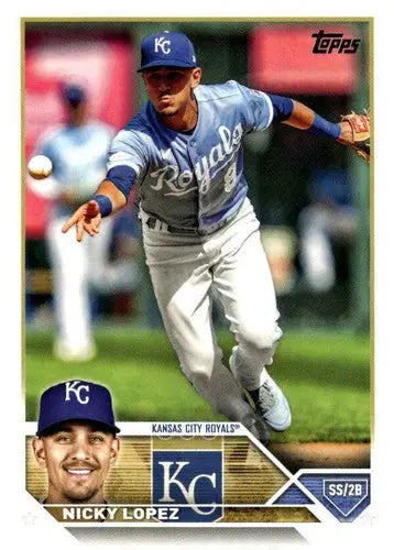 2023 Topps Update Series US151 Nicky Lopez Royals baseball card in pristine condition