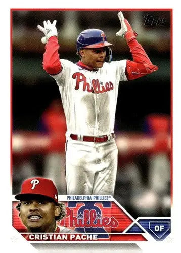 Original gloss 2023 Topps Update Series US154 Cristian Pache baseball card NM Near Mint