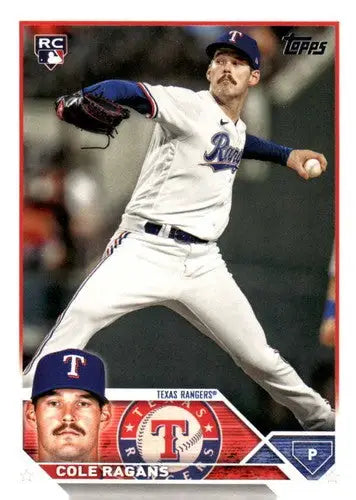 Original gloss 2023 Topps Update Series US156 Cole Ragans rookie baseball card