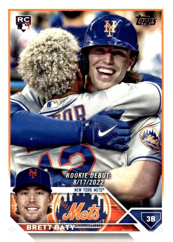 2023 Topps Update Series #US158 Brett Baty NM-MT Mets Rookie Debut ID:81182 - Baseball Card Single