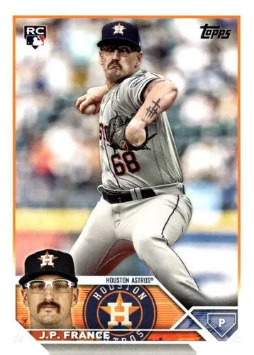 Baseball card of J.P. France from 2023 Topps Update Series, rookie Astros card