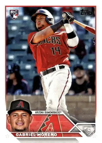 Gabriel Moreno baseball card from 2023 Topps Update Series US161 US161 Gabriel Moreno RC