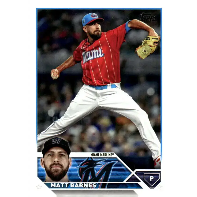 2023 Topps Update Series #US166 Matt Barnes NM-MT Miami Marlins Baseball Card - Baseball Card