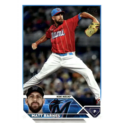 2023 Topps Update Series #US166 Matt Barnes NM-MT Miami Marlins Baseball Card - Baseball Card