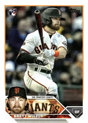 2023 Topps Update Brett Wisely Rookie Baseball Card with original gloss