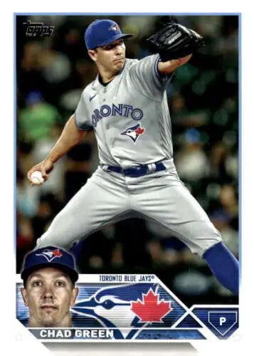 2023 Topps Update Series Chad Green baseball card with original gloss in Blue Jays design