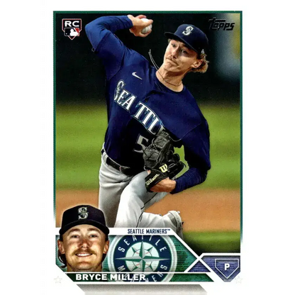 2023 Topps Update Series #US178 Bryce Miller NM-MT RC Rookie Seattle Mariners Baseball Card - Baseball Card