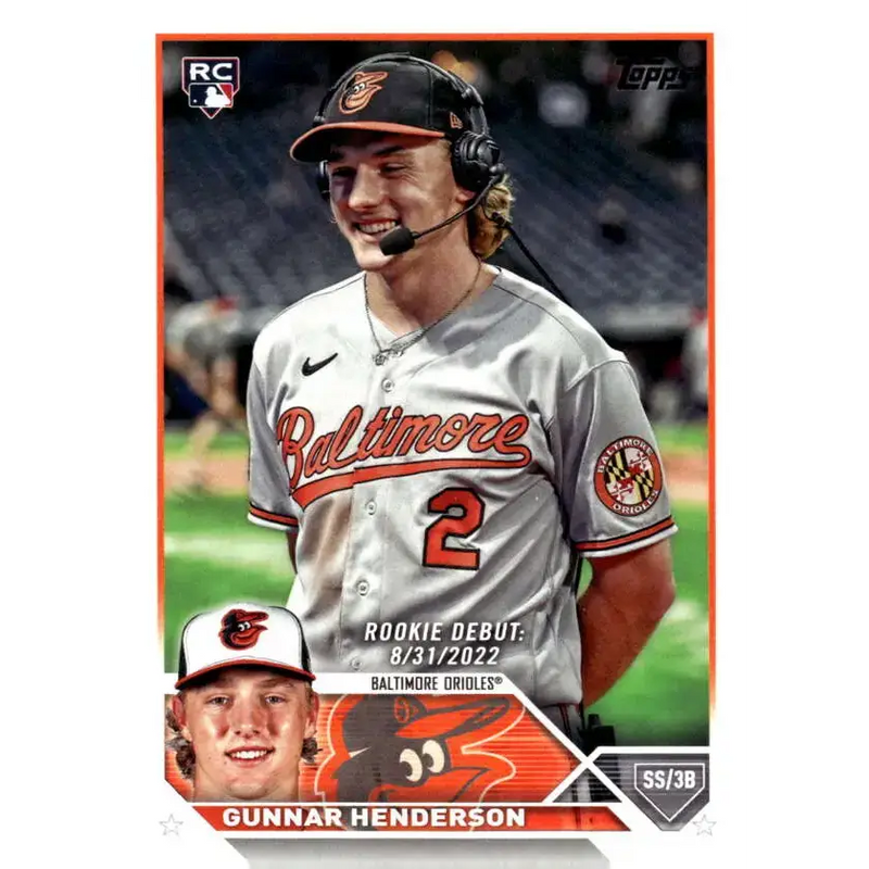 2023 Topps Update Series #US18 Gunnar Henderson NM-MT Baltimore Orioles Baseball Card - Baseball Card Single