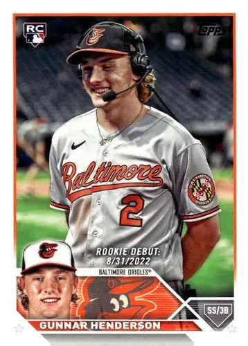 2023 Topps Update Series #US18 Gunnar Henderson NM Near Mint Orioles Ro ID:65637 - Baseball Card Single