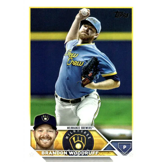 2023 Topps Update Series #US184 Brandon Woodruff NM-MT Milwaukee Brewers Baseball Card - Baseball Card Single