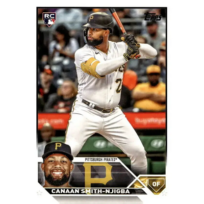2023 Topps Update Series #US187 Canaan Smith-Njigba NM-MT RC Rookie Pittsburgh Pirates Baseball Card - Baseball Card