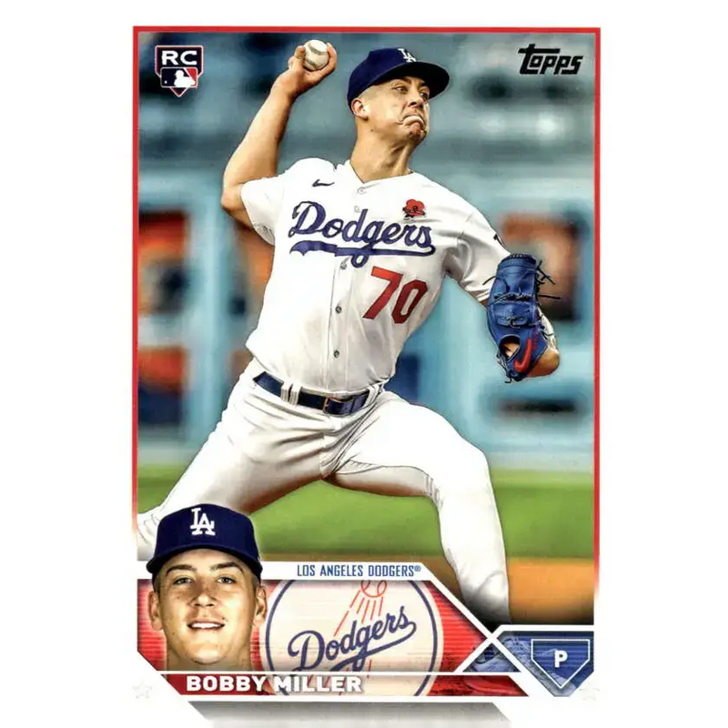 2023 Topps Update Series #US188 Bobby Miller NM-MT RC Rookie Los Angeles Dodgers Baseball Card - Baseball Card Single