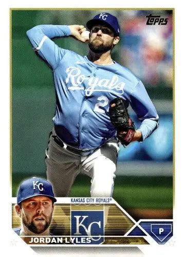 Baseball card from Topps Update Series featuring Jordan Lyles Royals NM Near Mint