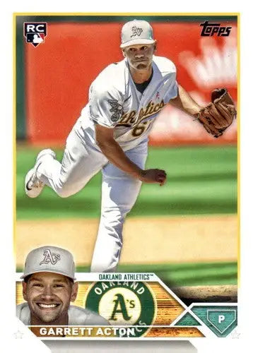 Original gloss 2023 Topps Update Series US192 Garrett Acton rookie baseball card