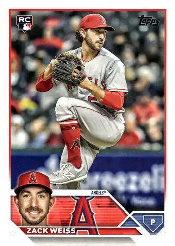 Zack Weiss 2023 Topps Update Series US196 rookie card with original gloss and near mint condition