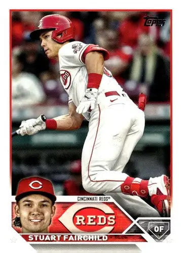 2023 Topps Update Series US203 Stuart Fairchild baseball card, Near Mint Reds ID 65751