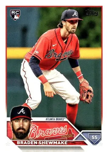 2023 Topps Update Series US206 Braden Shewmake rookie baseball card with original gloss