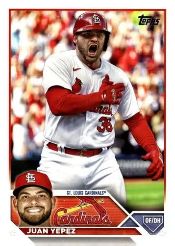 2023 Topps Update Series US207 Juan Yepez Cardinals baseball card in near mint condition