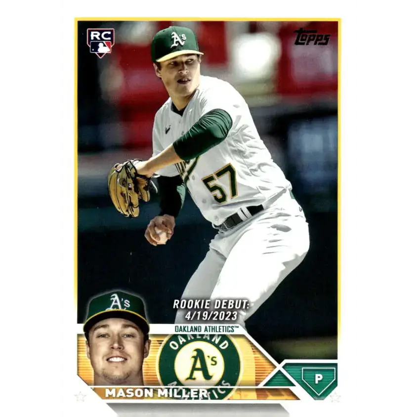 2023 Topps Update Series #US210 Mason Miller NM-MT Oakland Athletics Baseball Card - Baseball Card