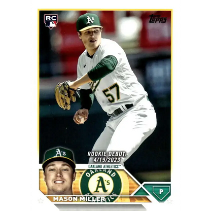 2023 Topps Update Series #US210 Mason Miller NM-MT Oakland Athletics Baseball Card - Baseball Card