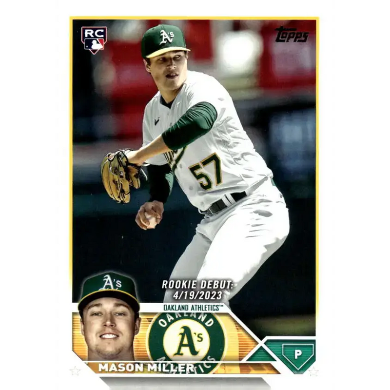 2023 Topps Update Series #US210 Mason Miller NM-MT Oakland Athletics Baseball Card - Baseball Card Single
