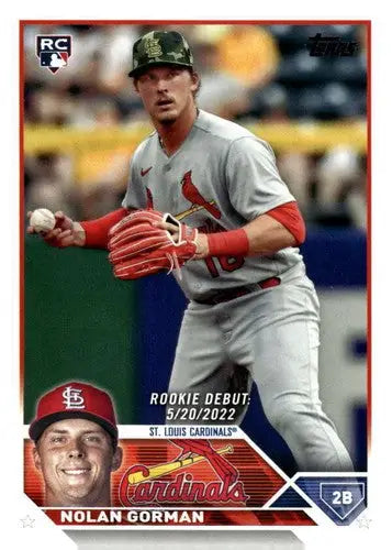 2023 Topps Update Series #US212 Nolan Gorman NM-MT Cardinals Rookie Deb ID:63877 - Baseball Card Single