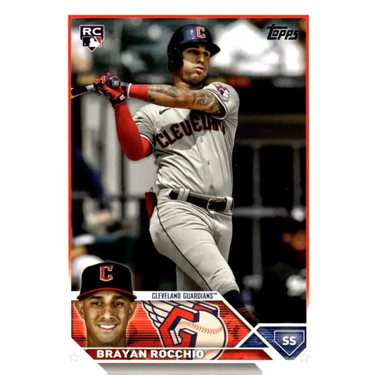 2023 Topps Update Series #US214 Brayan Rocchio NM-MT RC Rookie Cleveland Guardians Baseball Card - Baseball Card Single